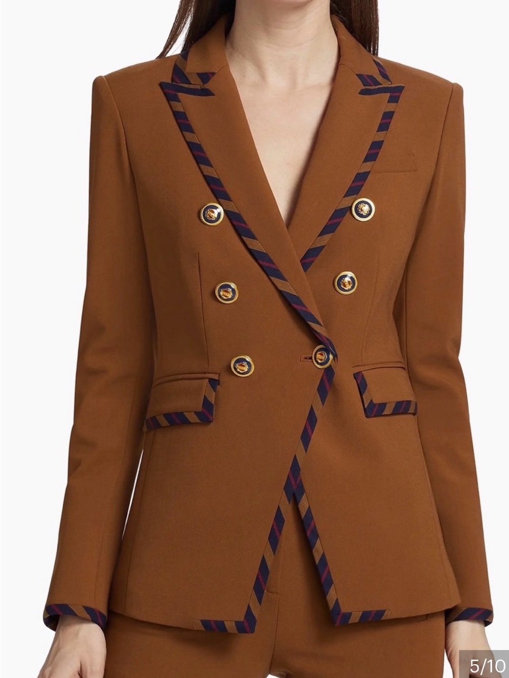 Veronica Beard Miller Striped-Trim Dickey Jacket. NWT - Picture 7 of 7
